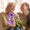 Beferr Birthday Gifts for Women Galaxy Glass Rose Forever Preserved Flowers for Delivery Light Up Rose in Glass Dome Mothers Day Butterfly Gifts for Mom Wife Grandma Her Daughter Girlfriend